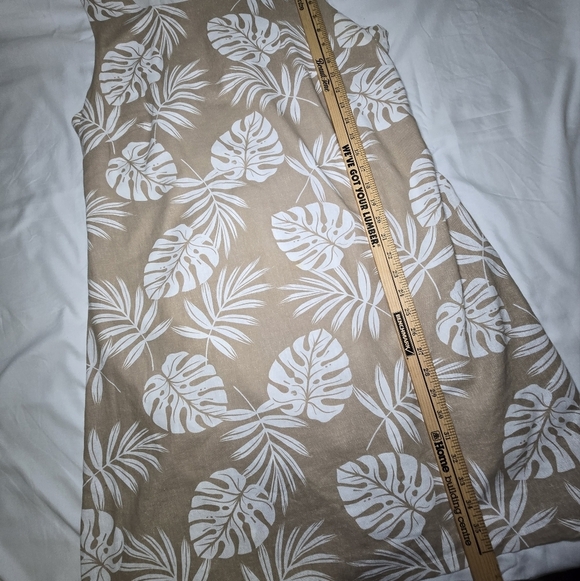 Charlie Paige Tropical Beige and White Sleeveless Womens Large Dress - Picture 8 of 9